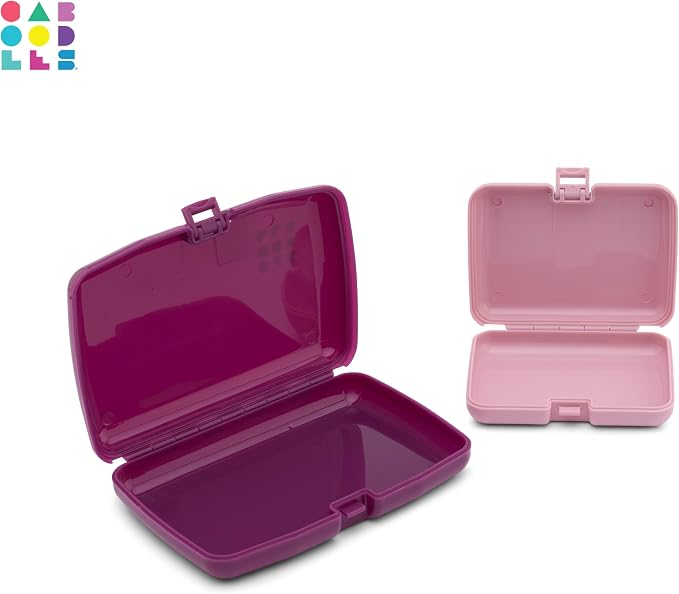 Caboodles Care Pack + Lil Bit Set, Pink & Violet, Travel Organizers for Makeup, Snap-Tight Latch for Mess-Free Travel, Compact Size