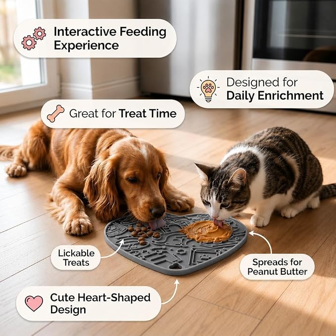 Interactive Cat Puzzle Feeder & Dog Enrichment Toy, Slow Feeder for Indoor Cats, Kittens, Puppies & Small Dogs, Treat Dispensing Food Puzzle to Encourage Foraging, Mental Stimulation & Reduce Boredom