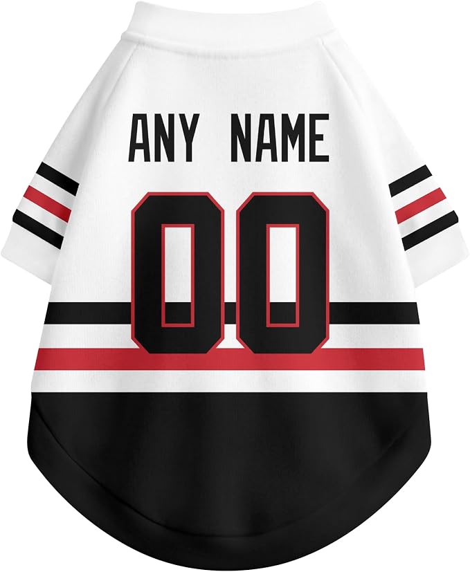 Chicago Dog Clothes Personalized Pet T Shirt for Dogs Gift | Custom Name Number Jersey Style Pet Shirt for Dog