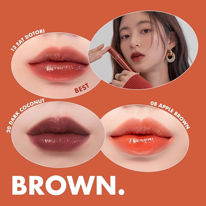 rom&nd Juicy Lasting Tint #12 Cherry Bomb - K-Beauty Vibrant Red Lip Stain for Pure, Glossy, Long-Lasting Hydration & Effortless Natural Radiance