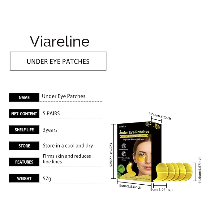 Gold Eye Mask, Eye Skin Moisturizing Periocular Collagen Elastic Gloss Rejuvenating Eye Mask