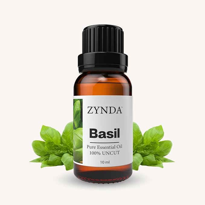 Basil Essential Oil 100% Pure & Natural – Premium Aromatherapy Oil for Diffuser, Massage, Relaxation & Culinary Use – Steam Distilled Uncut Basil Essential Oil Organic, 10ml