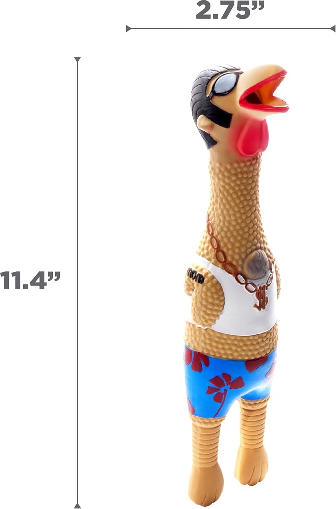 Outward Hound Squawkers Squeaky Latex Dog Toy, Earl, 11.4"