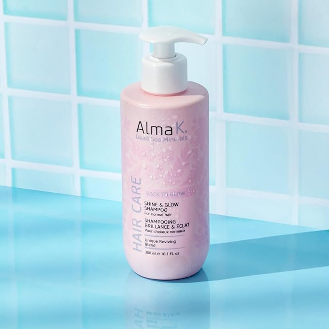 Alma K Shine and Glow Shampoo - Moisturizing Shampoo for Women - Hair Growth Shampoo - Hydrating Shampoo with Argan Oil, Cocoa Butter - 10.1 oz