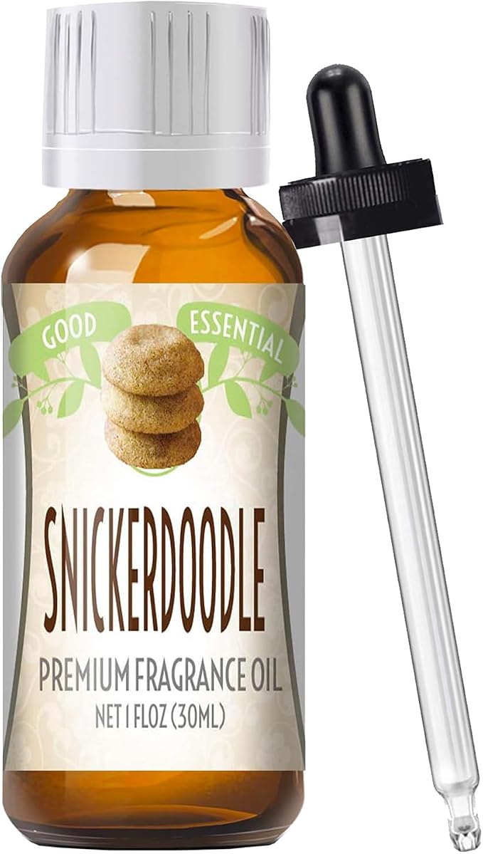 Good Essential Professional Snickerdoodle Fragrance Oil (1 fl oz / 30ml) for Soaps, Lotions, Perfume, Candle Fragrance - Snickerdoodle Diffuser Oil - Soap Making Scents