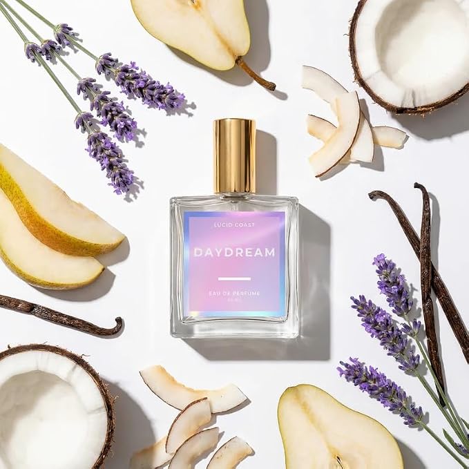 Day Dream Perfume – Inspired by A. Grande's Cloud | Long Lasting Airy & Sweet Eau de Parfum for Women – Notes of Lavender, Pear & Coconut – Clean & Vegan Extait de Perfume for Women