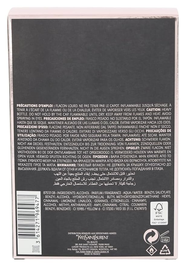 Yves Saint Laurent Ysl black opium 5 oz edp sp for women, 5 Fluid Ounce