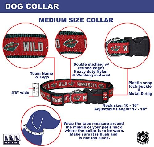 Pets First NHL Collar for Dogs & Cats. Adjustable, Cute, & Stylish! The Ultimate Hockey Fan Collar!