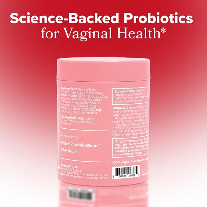O Positiv URO Vaginal Probiotics for Women pH Balance with Prebiotics & Lactobacillus Probiotic Blend - Vaginal Health Supplement - Support Healthy Vaginal Odor & Vaginal Flora, 60 Count (Pack of 2)