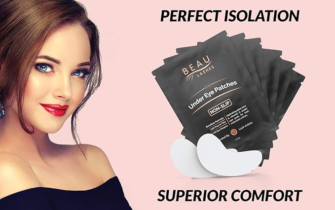 100 Pairs Under Eye Pads for Lash Extensions - Lint Free Hydrogel Eye Patches with Vitamin C & Moisturizing Aloe Vera for Eyelash Extension & Lash Lift - Professional Esthetician Gel Undereye Eyepads