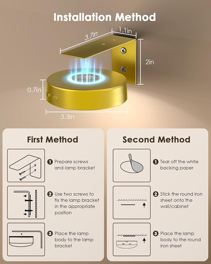 Picture Lights for Wall, Rechargeable Battery Magnetic Wall Lights with 3 Color Temps and 12 RGB, Picture Light with Remote, Dimmable and Timer, Decor Light for Painting/Frame/Art Display