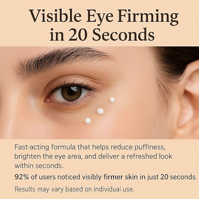 20S Instant Eye Lift Cream | Instantly Firms the Eye Area, Reduces Puffiness & Under-Eye Bags, Smooths Wrinkles – Dual Firming Action with Long-Lasting Results – 30ml (Unscented)