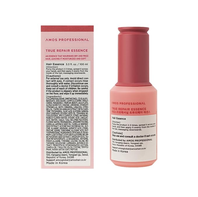 AMOS PROFESSIONAL True Repair Hair Oil l Heat Protectant, Visibly Smooths & Softens Hair, Anti-Frizz & Smoothing, For Dry & Frizzy Hair, 3.3 fl. oz.