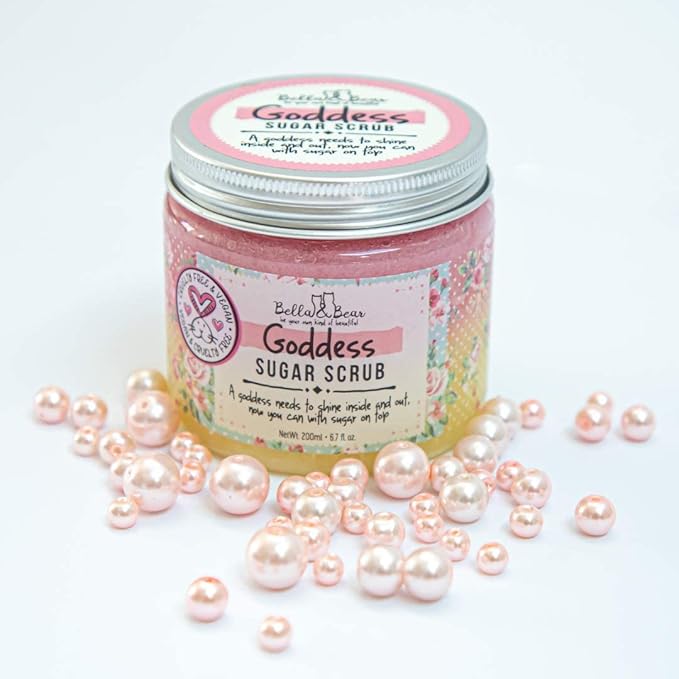 Bella & Bear Goddess Sugar Scrub Bundle Full size and Travel Size 6.7 & 3.4oz