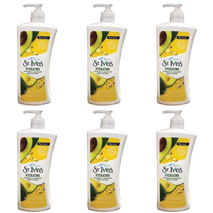 St. Ives Daily Hydrating Vitamin E & Avovado Body Lotion 21 Fl Oz (Pack of 6)