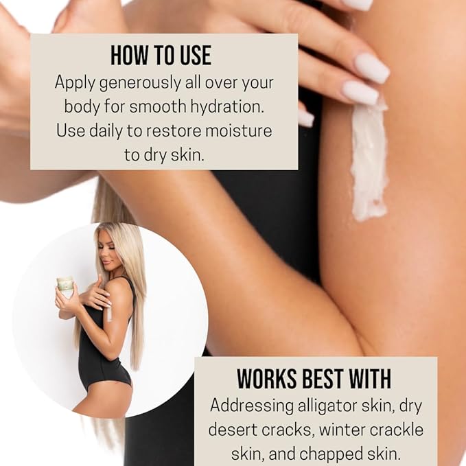 Naked Glow Whipped Body Butter for Dry Skin - Hydrating, Smoothing, Body Butter for Women and Men - Skin Moisturizer for Smooth and Glowing Skin - with Papaya Scent