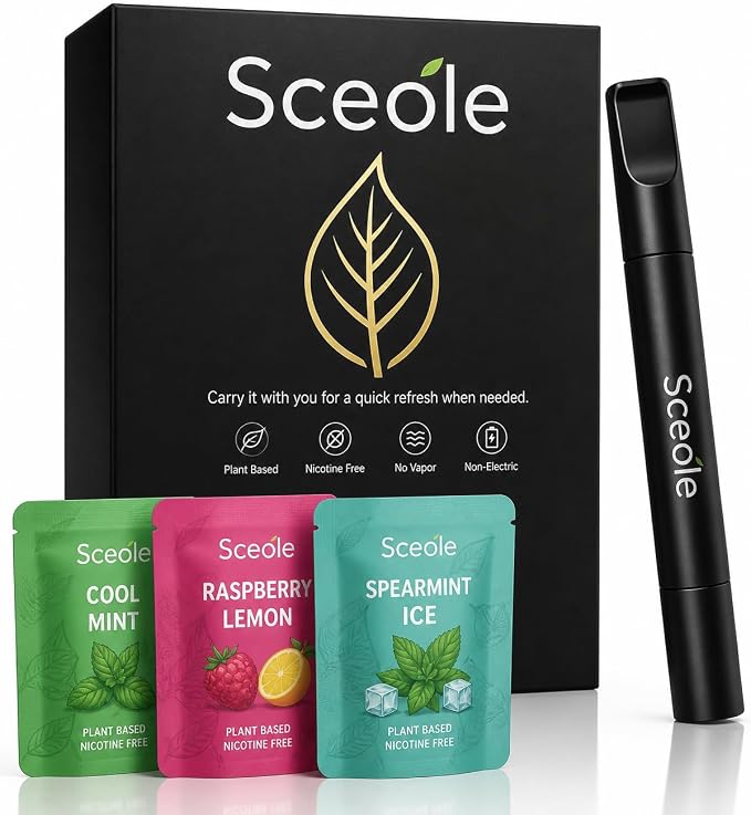 Mullein Herbal Aroma Stick, Mint Essential Oil Diffuser, Non-Electric, Nicotine-Free, No Vapor, Plant-Based Aromatherapy, BB-6