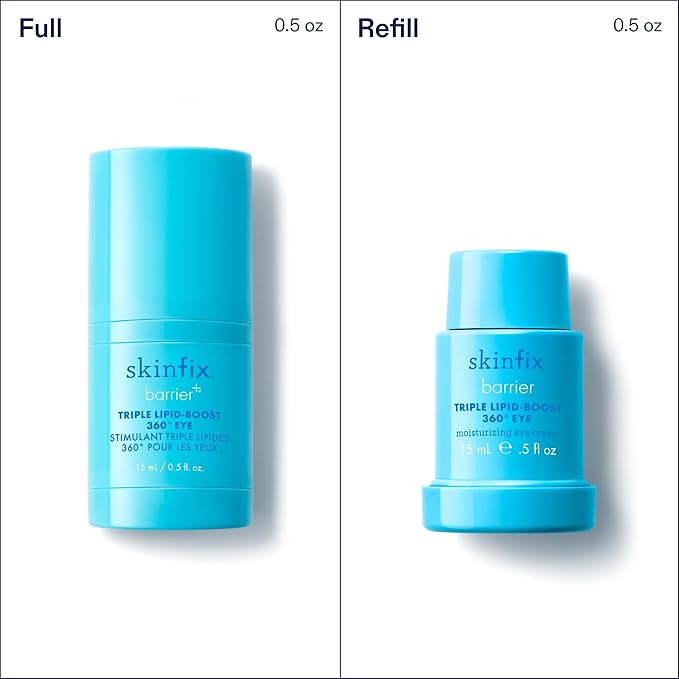 Skinfix Triple Lipid-Boost 360 Eye - 0.5 fl oz - Visibly Smooths Undereye Wrinkles & Crow’s Feet Lines with Hyaluronic Acid - Non-Comedogenic - Vegan, Cruelty Free - Founded in Canada