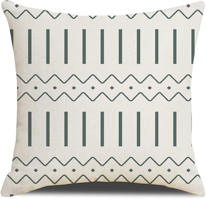 Throw Pillow Covers 16x16 Inch, Pillow Covers 16x16,Squar Pillow Covers Set of 4 Boho Modern Farmhouse Neutral Decorative Pillowcases Linen Cushion Case for Couch, Bed, Home Decor