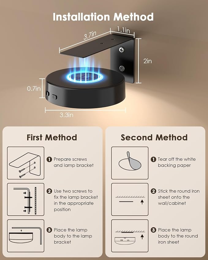 Picture Lights for Wall, Rechargeable Battery Magnetic Wall Lights with 3 Color Temps and 12 RGB, Picture Light with Remote, Dimmable and Timer, Decor Light for Painting/Frame/Art Display