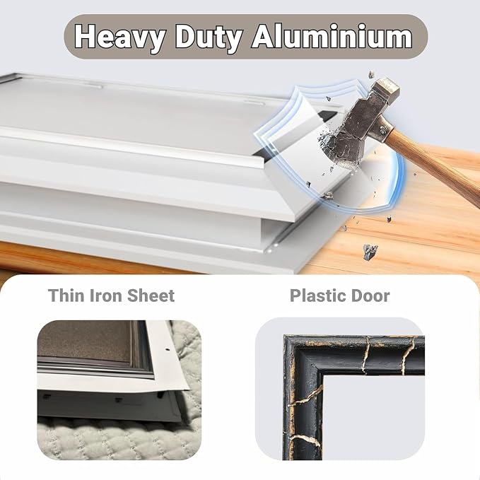 Large Heavy Duty Aluminum Dog Door, Double Flap for Extreme Weather