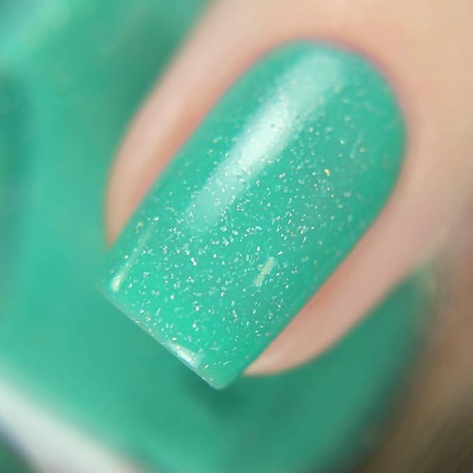 ILNP Riding Waves - Vivid Mint Holographic Nail Polish