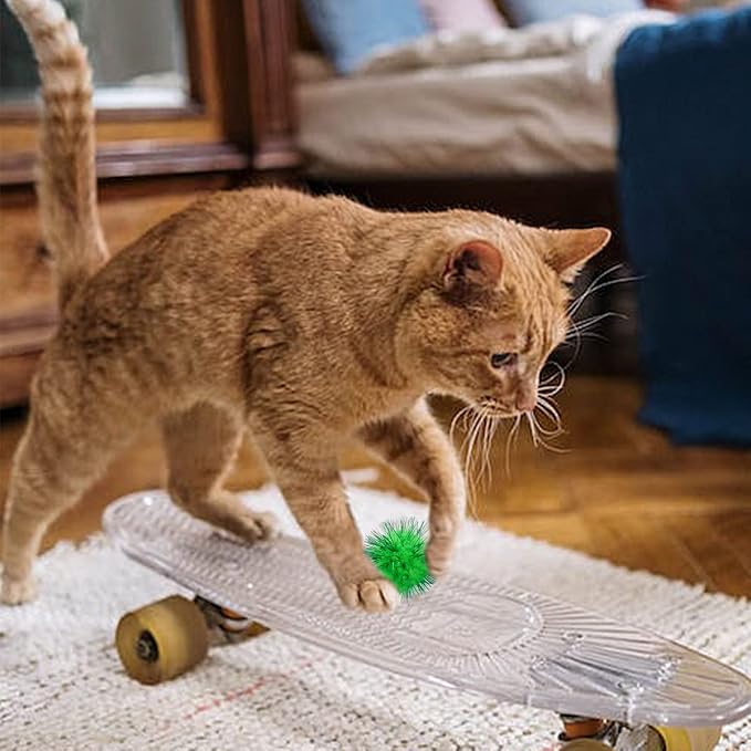 PET SHOW 20 Pack Cat Toys Sparkle Ball 1.77inch for Indoor Cats Kitten