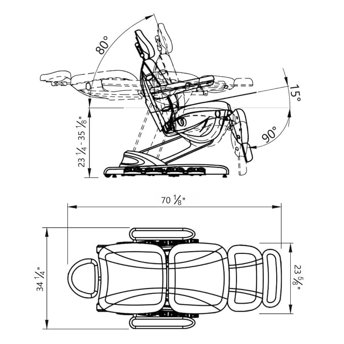 Medical Spa Aesthetic Chair Facial Beauty Spa Bed w/Thermal Heat Medical Examination Podiatry Chair APOLLO