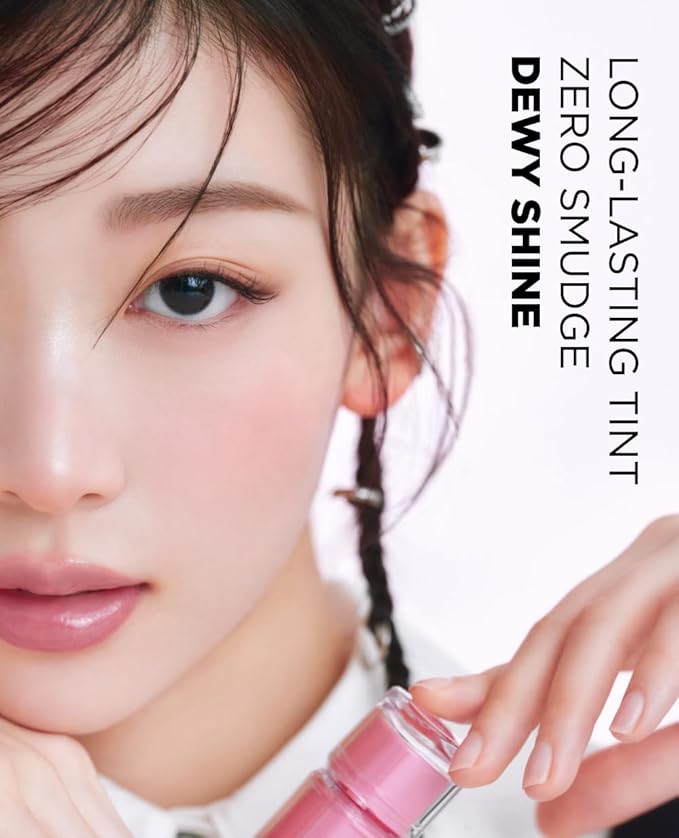 EITHER& Dewy Syrup Tint 07 – Pink Hertz | Vibrant & Fresh Color Lip Tint, All-Day Juicy Glow, Smudge-Proof, Hydrating, Long-Lasting, Non-Sticky Formula (4.3g)