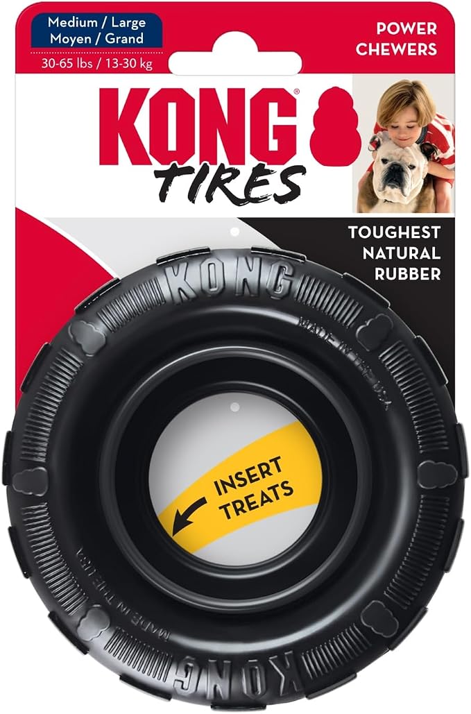KONG Extreme Tires Natural Rubber Chew Toy, for Medium/Large Dogs