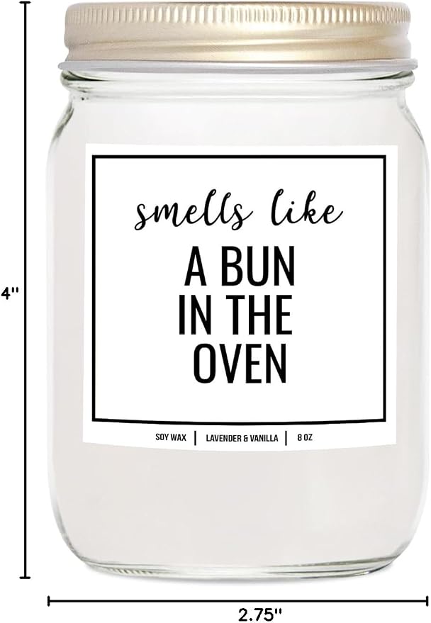 You Nique Designs Pregnancy Announcement Candle for Grandparents Dad Family Uncle Aunt, 8 Oz, Pregnancy Reveal to Parents, White All Natural Soy Vegan Aromatherapy Candles (Lavender & Vanilla)