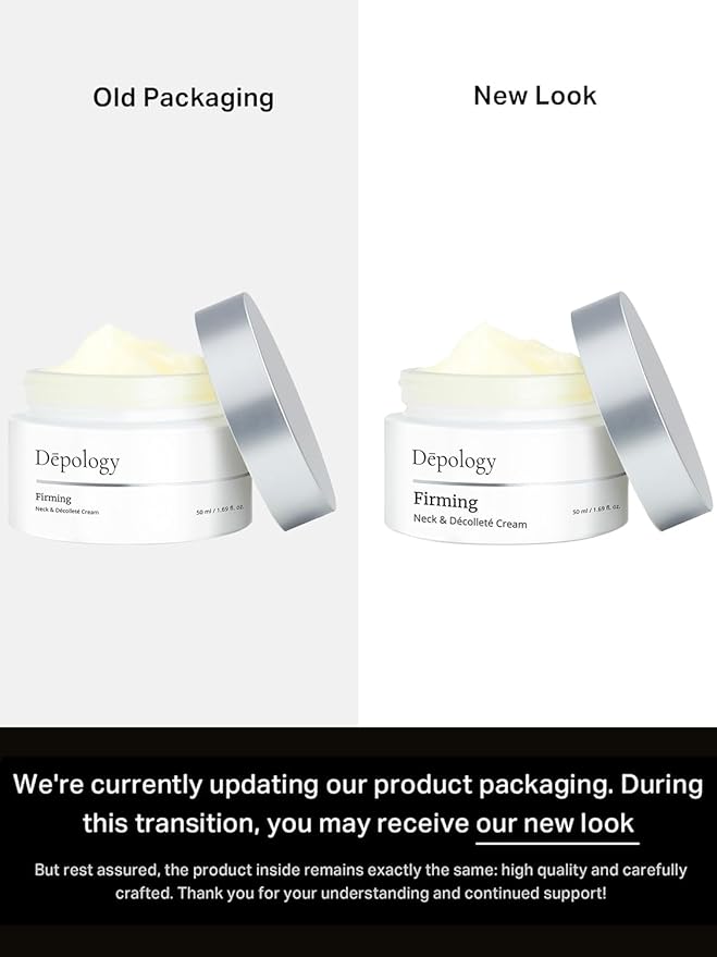 depology Firming Neck & Décolleté Cream, Anti-Aging Neck Cream for Tightening and Wrinkles with IDEALIFT™4%, Retinol, Collagen, Multi-HA Complex, Korean Skin Care Product 1.69 fl. oz