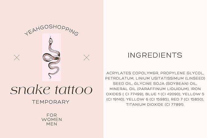 Fashion Realistic Big Size Black Snake Temporary Tattoo Stickers for Women Men Waterproof Fake Tattoo Waist Body Forearm Arm