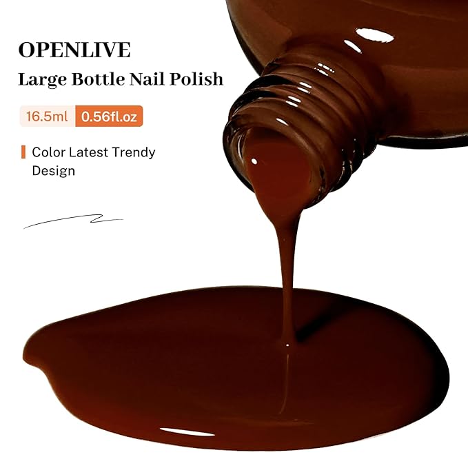 16.5ml Jelly Sheer Pumpkin Orange Nail Polish Large Volume Quick Dry Nail Polish, Long Lasting Shine, Fingernail Toenail Nail Art DIY Home Travel Nail Art Gift