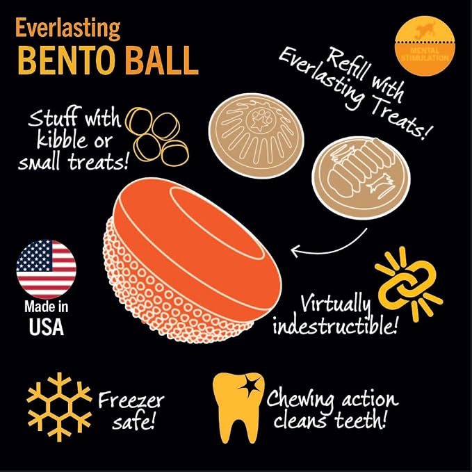 Starmark Everlasting Treat Bento Ball Tough Dog Chew Toy Large (Pack of 12)