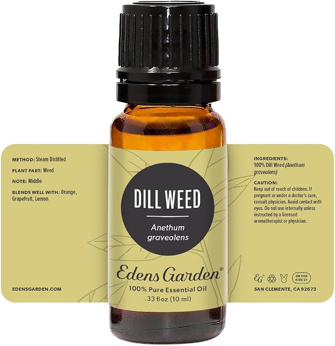 Edens Garden Dill Weed Essential Oil- 100% Pure Premium Grade, Undiluted, Natural, Therapeutic, Aromatherapy, The Best for Diffuser, Skin, Humidifiers, Kid Safe 10 ml (.33 fl oz)