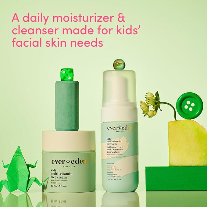 Evereden Kids Face Wash: Melon Juice, 3.4 fl oz. | Gentle Skin Care | Clean and Non-toxic Face Wash | Kids Skin Care