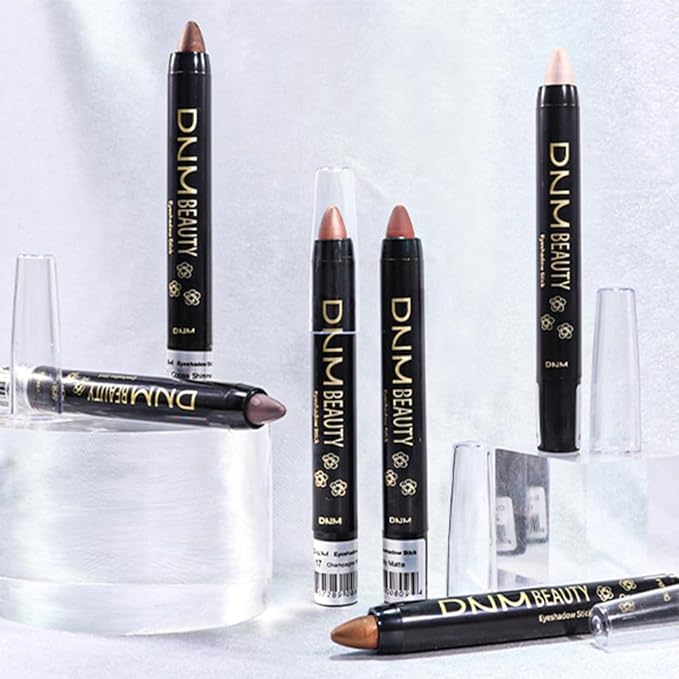 evpct Smoky Amethyst Shimmer Cream Eye Shadow Brightener Sticks Set for Eyes, Smoky Shimmery Matte Pencil Eye shadow Applicator Stick Pen Palette Makeup Waterproof sombras en crema para ojos 24#