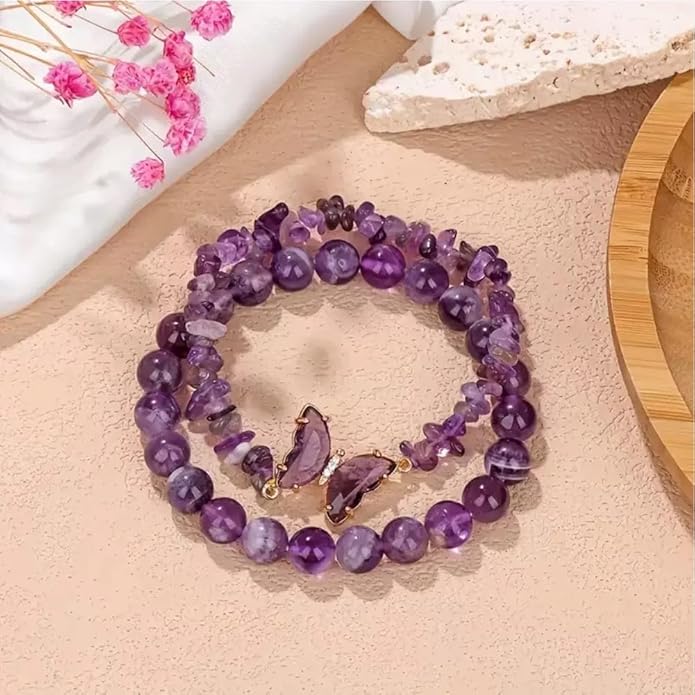 Bracelet, Adjustable Healing Stone Crystal Bracelets Beaded Bracelet Relax Anxiety Gifts For Women