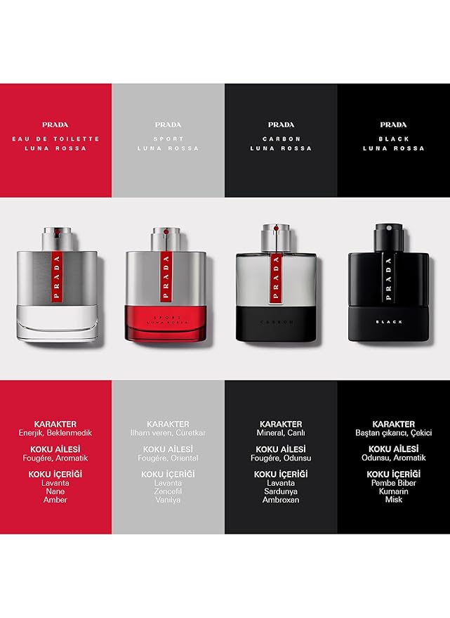 Prada Luna Rossa Black for Men 3.4 oz Eau de Parfum Spray
