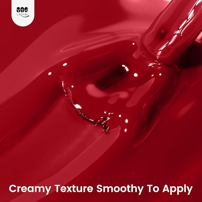 YTD Likomey Gel Nail Polish,15ml Blood Red Soak Off UV Nails Gel,Salon Home DIY Nail Art Manicure and Pedicure Gel Varnish,CS412