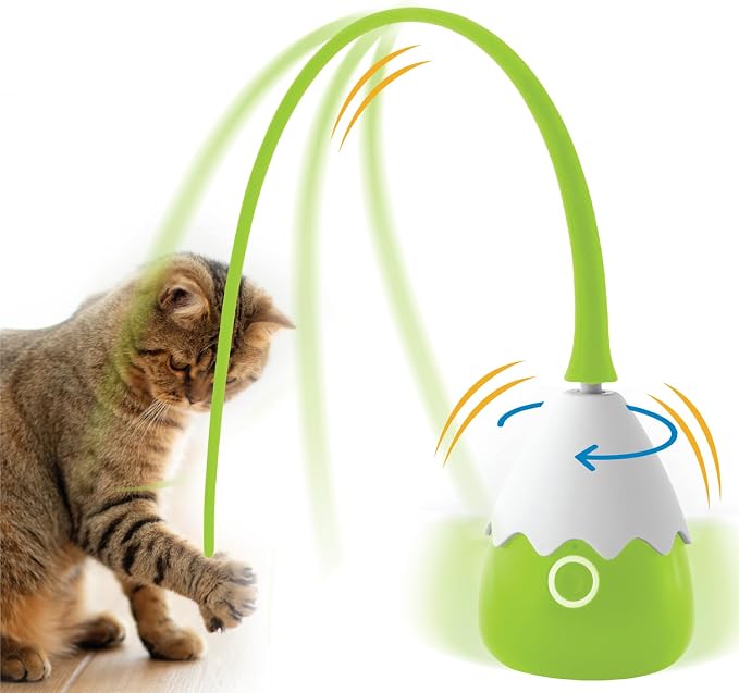 Pets Know Best PurrSpin Interactive Tail Chase Cat Toy- Unpredictable Movements, Automatic Timer, Multi-Speed for Active Play- Suits All Floor Types- Ultimate Cat Entertainment