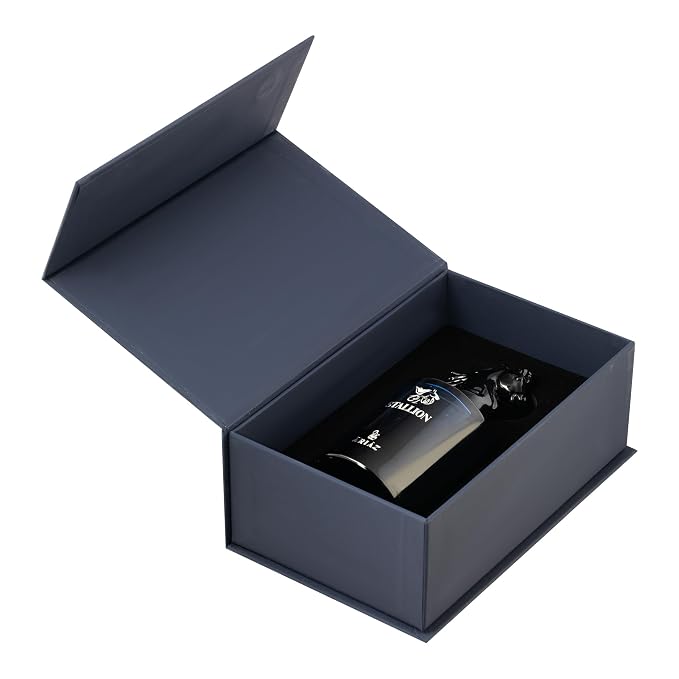 ARIAZ Stallion Men Eau De Parfum 3.4 Oz - Citrus Woody Cologne with Grapefruit, Ambrox, Woodsy Notes, Musk - Bright Daytime Fragrance for Summer