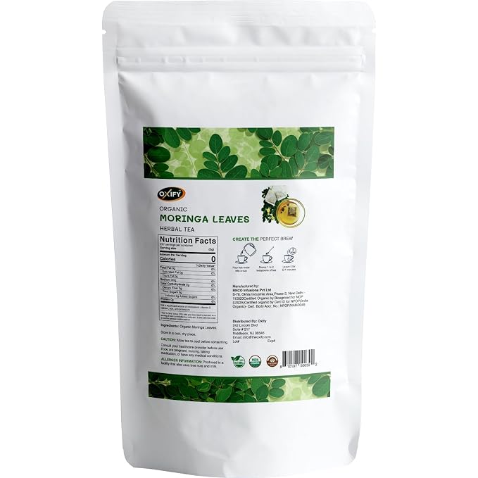 Oxify Organic Moringa Leaves Herbal Loose Tea- 16 oz (16 oz, Moringa Leaves)