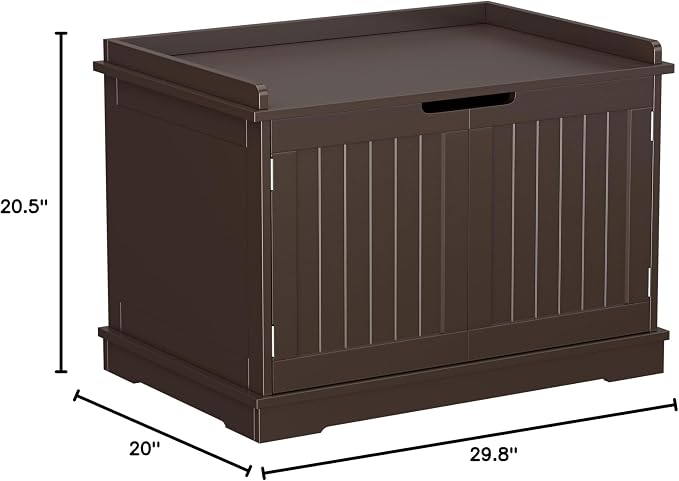 Pet Republic Hidden Cat Litter Box Enclosure - Cat Litter Box Furniture Table Nightstand (Coffee)