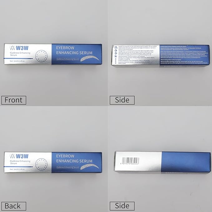 Eyebrow Growth Serum,Eyebrow Serum to Grow Brows 3ML,To Boost Longer Fuller and Thicker Looking Eyebrows,No Prostaglandins, Vegan & Non‑Irritating