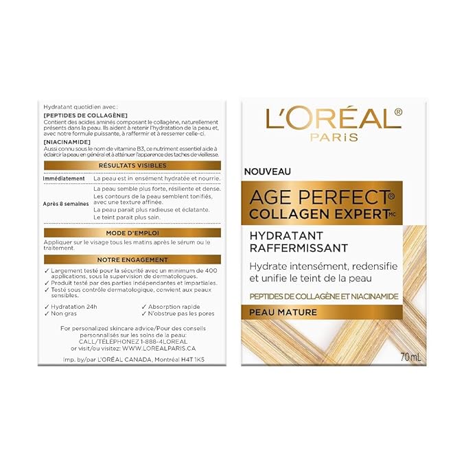 L'Oreal Paris Age Perfect Collagen Expert Anti-Aging Day Moisturizer 2.5 oz,(Pack of 2)