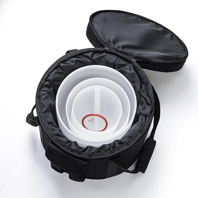 432HZ 7inch 8inch 9Inch Set Of 3 Pcs Quartz Crystal Singing Bowls Set with Thick Carrying Case Bag, Resonance Striker, O-ring, Chakra Sound Bowl for Spiritual Healing, Mindfulness, Meditation, Yoga