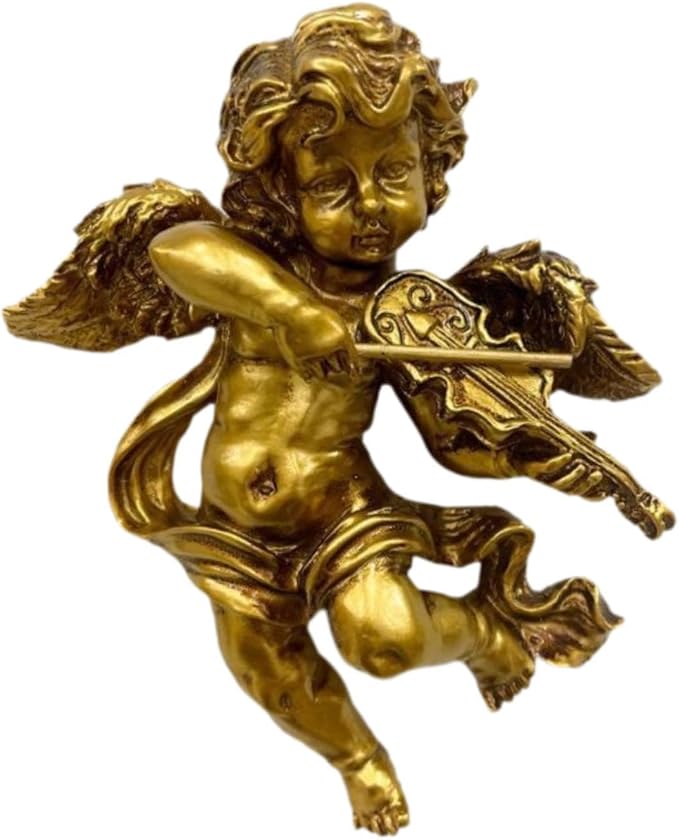 Angel Wall Sculpture Hanging Ornament Decorative Gift Resin Crafts Angel Statue Figurine for Living Room Bedroom Housewarming, Single Angel