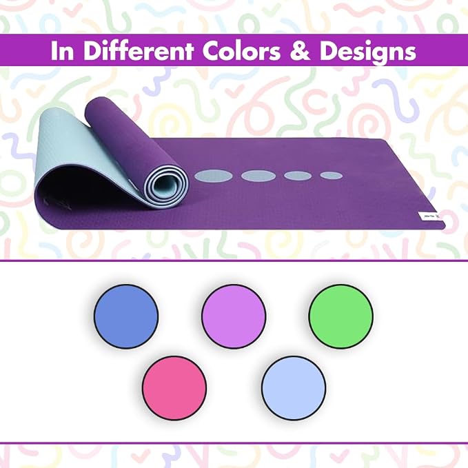 HOME ARCHIVE Premium Yoga Mat 6mm Print Reversible Extra Thick and Large Non Slip Exercise & Fitness Mat for All Types of Yoga Pilates & Floor Workouts (78" x 24" x 6mm Thick)